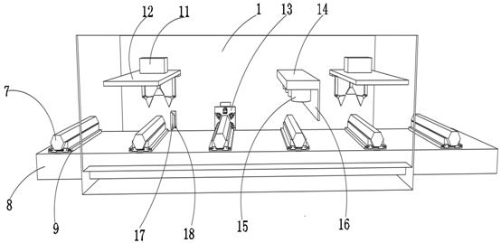 Anti-rust treatment device for hexagonal square steel