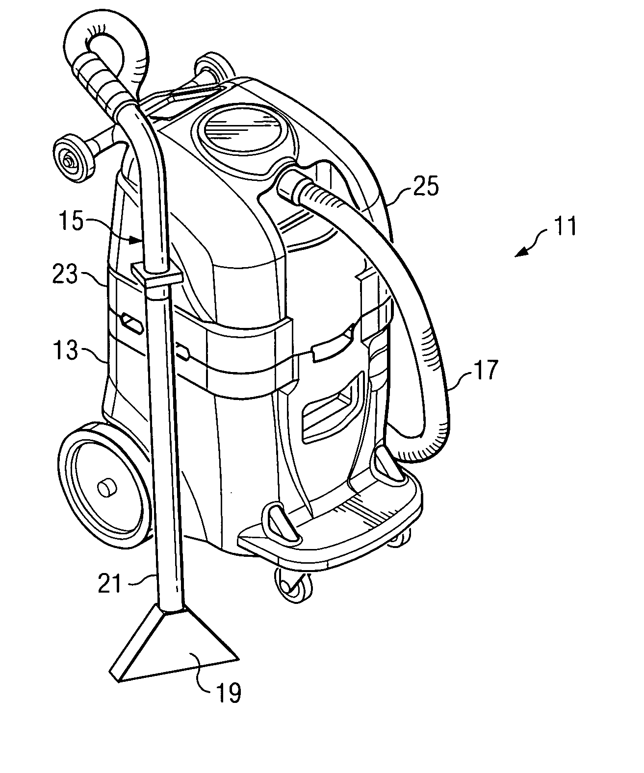 Heating system for a portable carpet extractor