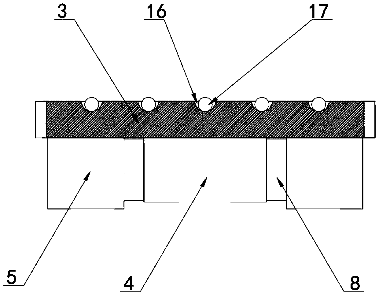 Novel combined type shock absorber for ultra-high-rise building and construction method