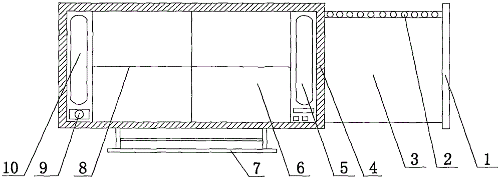 Wall-mounted type legal teaching electronic screen demonstration mechanism