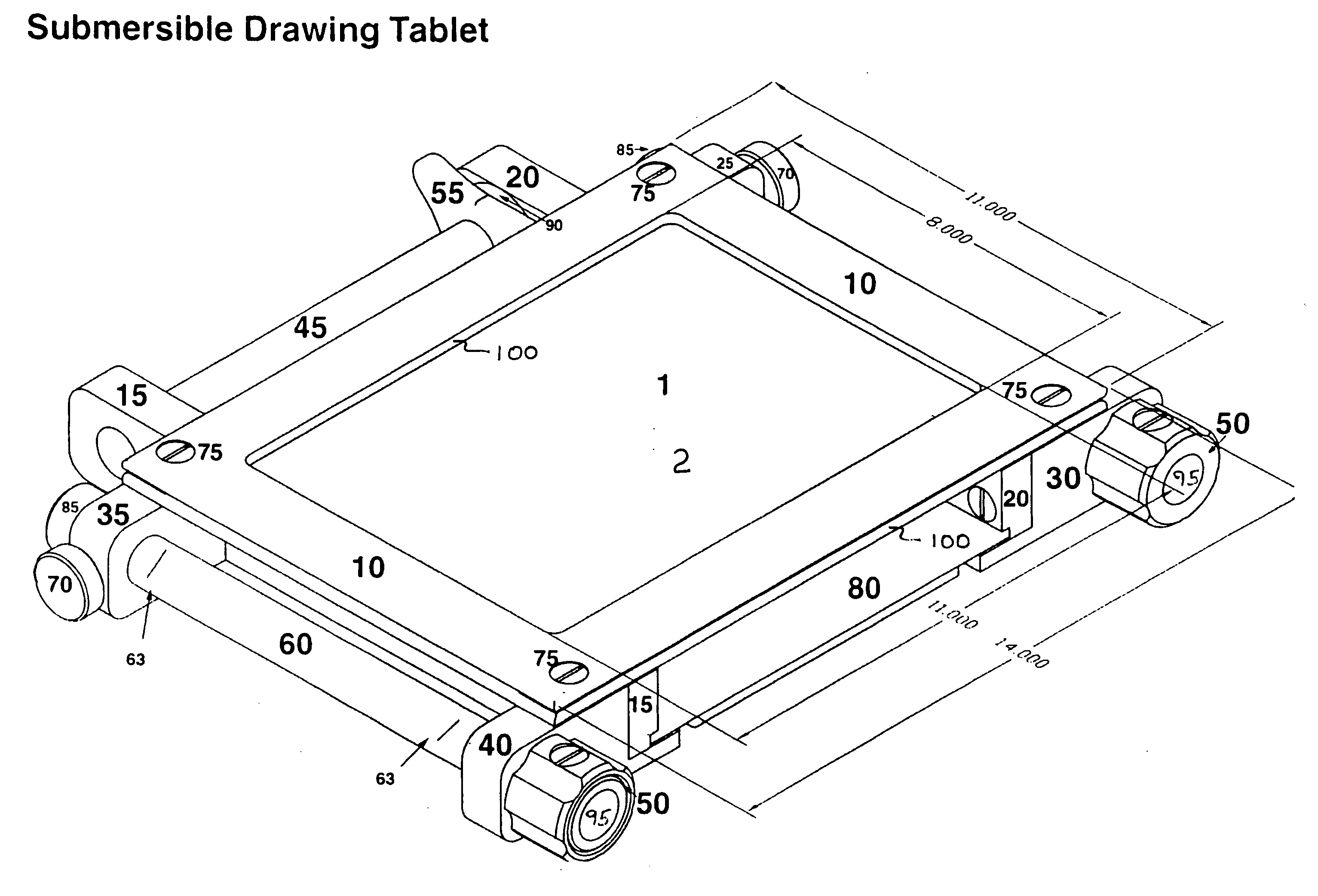 Drawing tablet for underwater or extreme environment