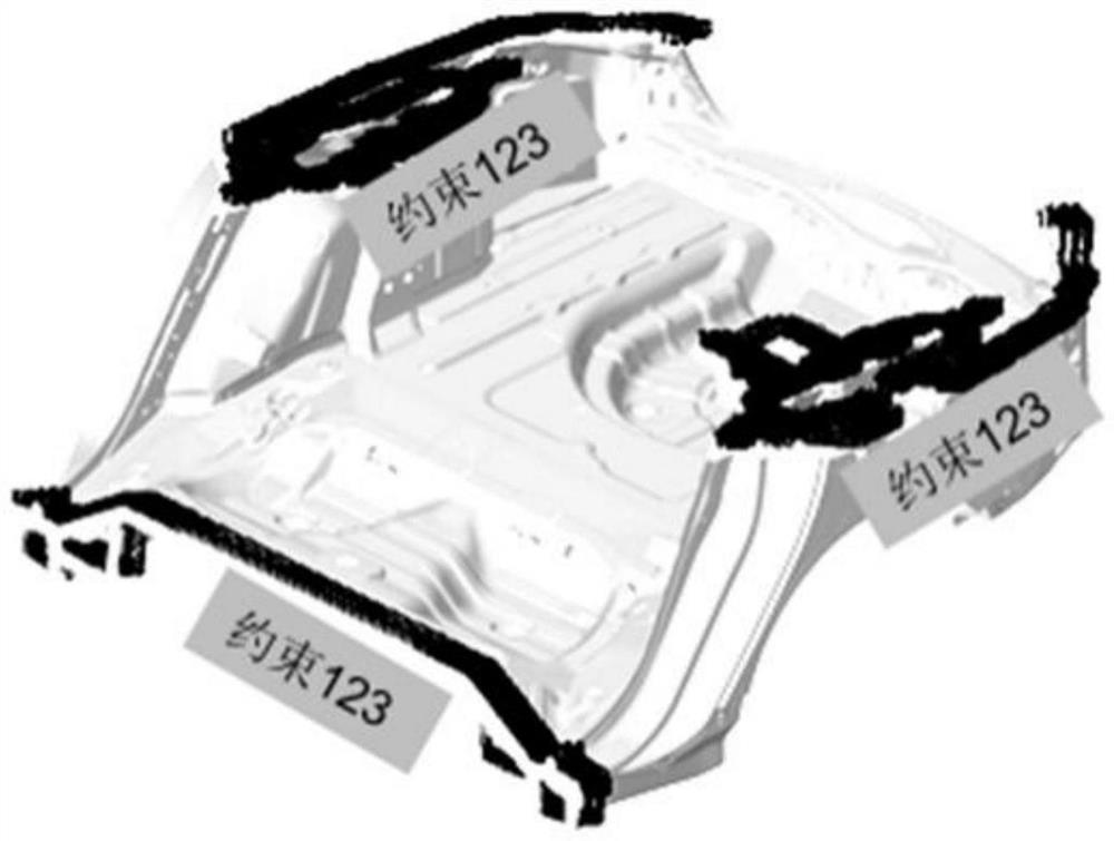 Structure optimization method for reinforcing rib of large panel of vehicle body