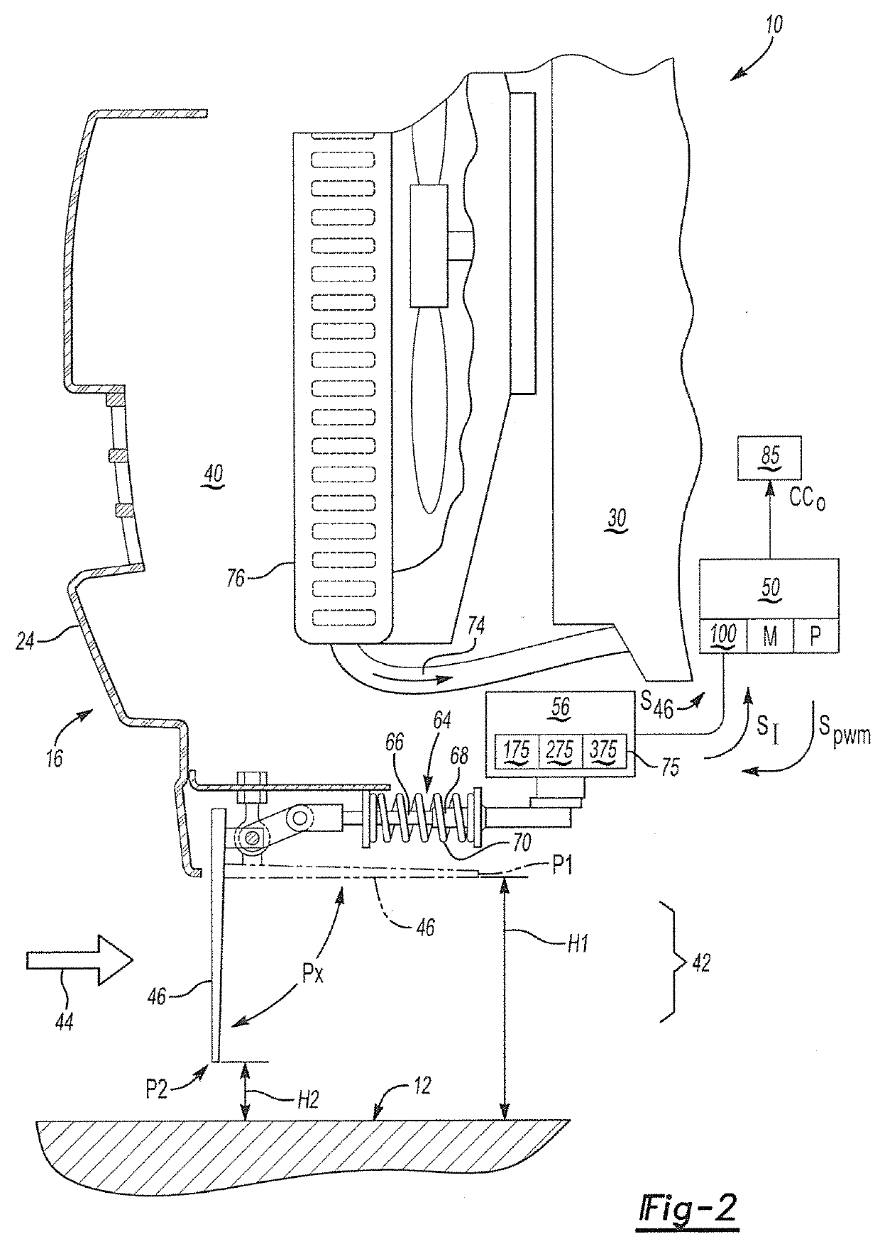 Onboard diagnostics of an active air dam assembly