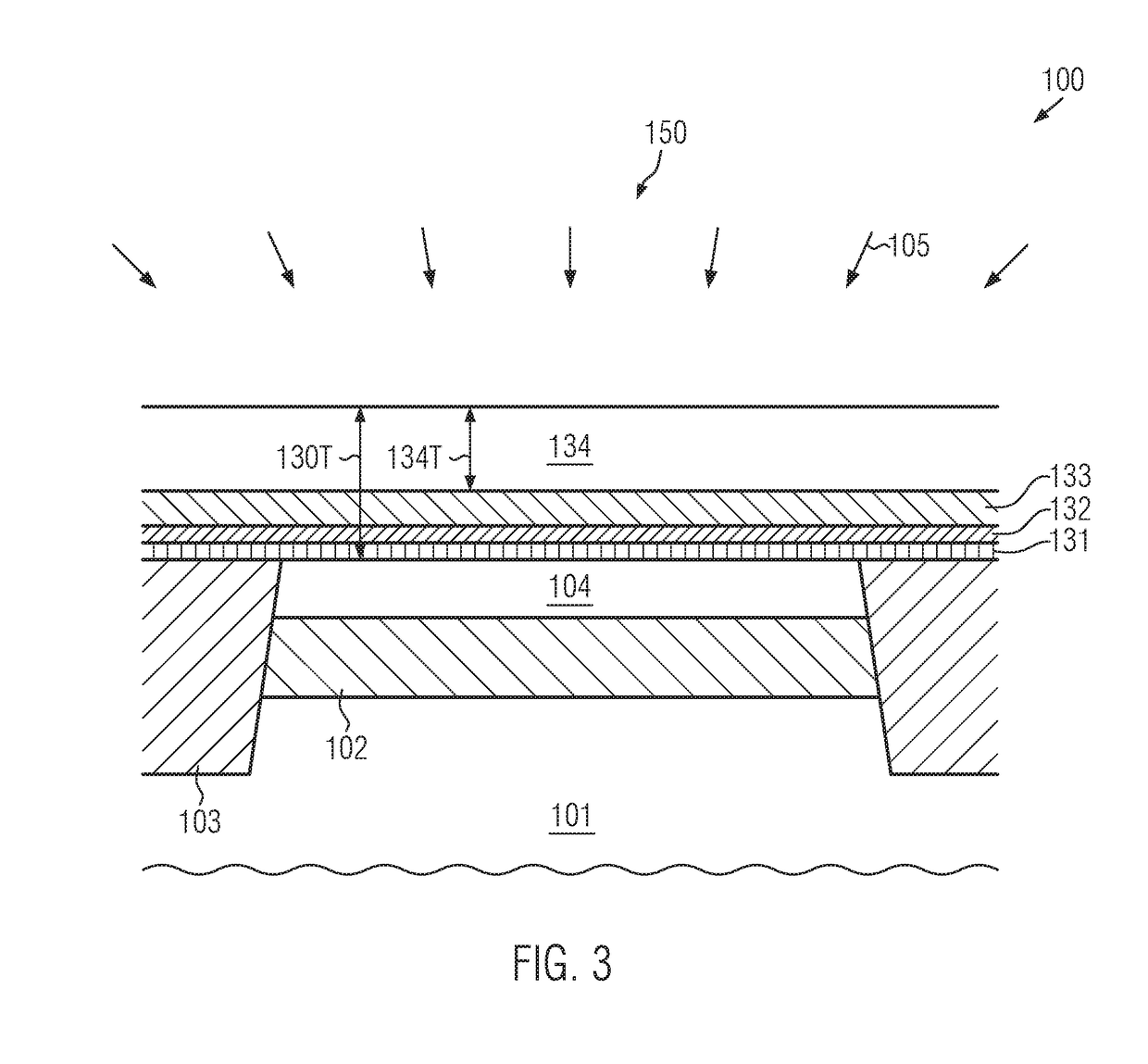 Transistor element with gate electrode of reduced height and raised drain and source regions and method of fabricating the same