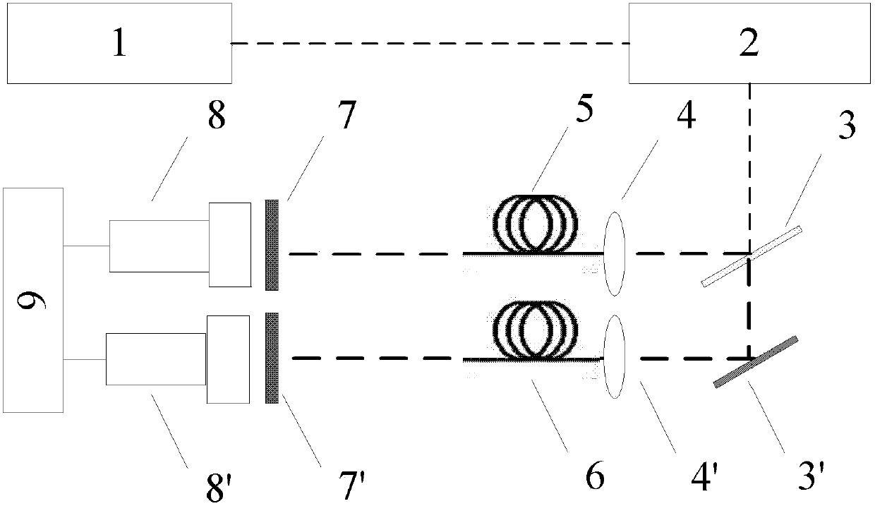 Gating fluorescence service life imaging device based on light delay