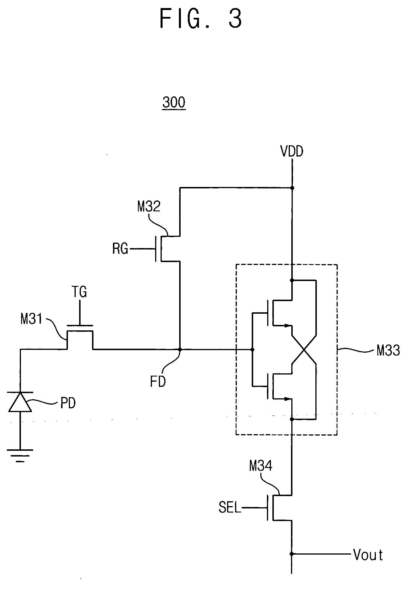 CMOS active pixel sensor and active pixel sensor array using fingered type source follower transistor