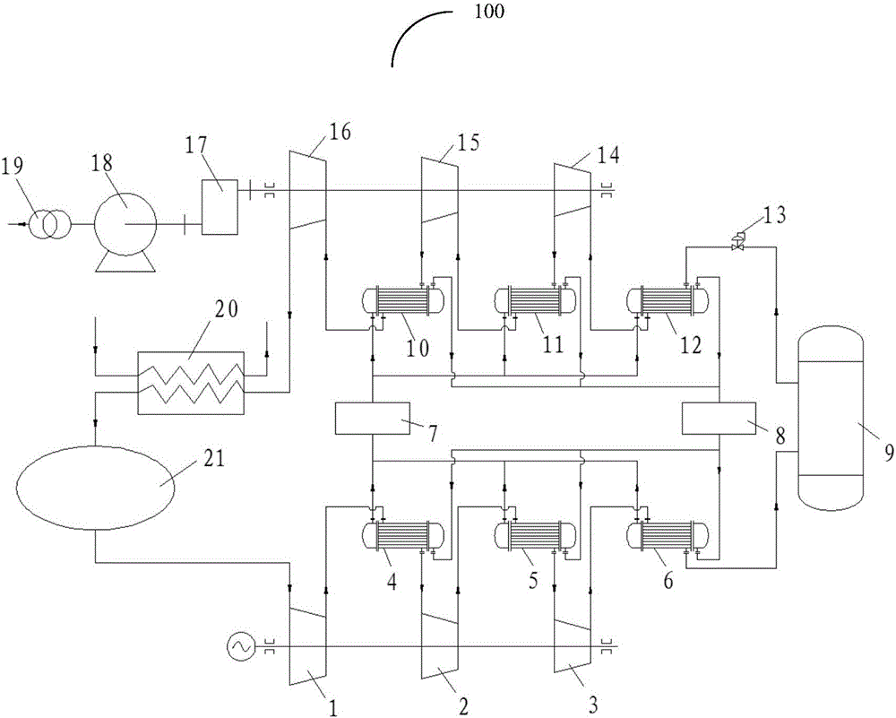 Closed cooling and power combined energy storage system