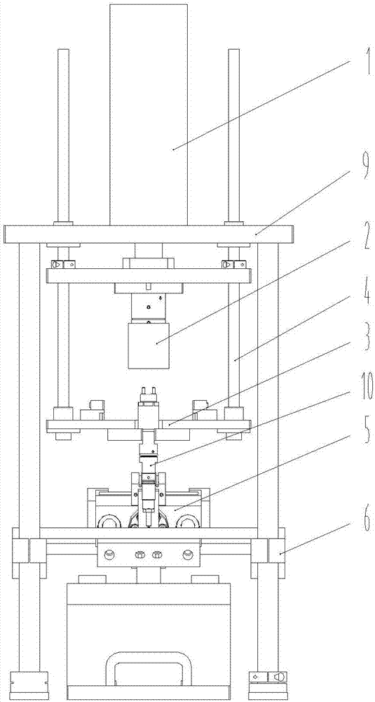 An automatic high-pressure oil injection mechanism for a common rail injector