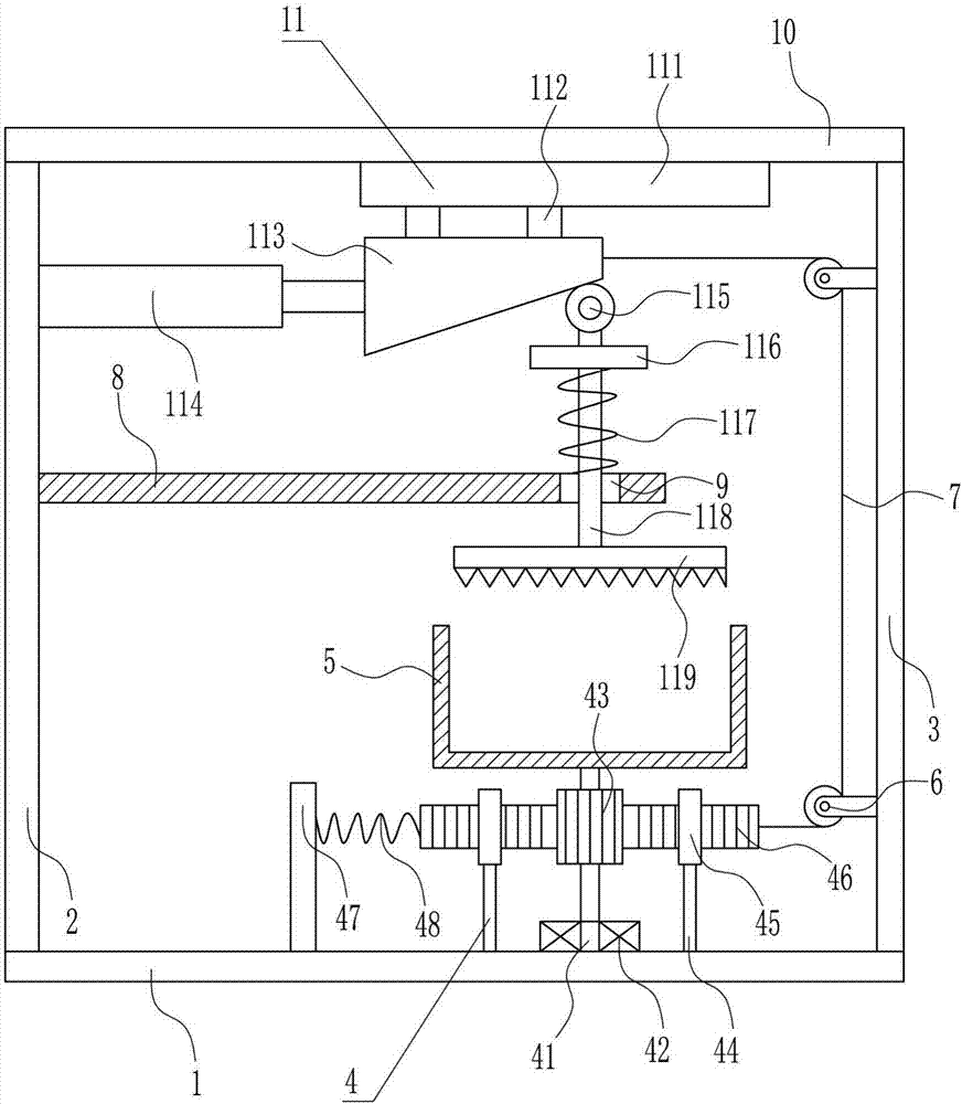 Quick crushing device for building ceramic chips