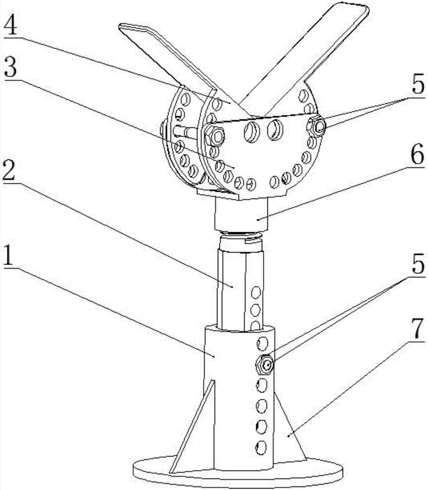 Quickly adjustable V-shaped pipeline bracket