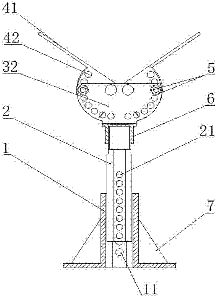 Quickly adjustable V-shaped pipeline bracket