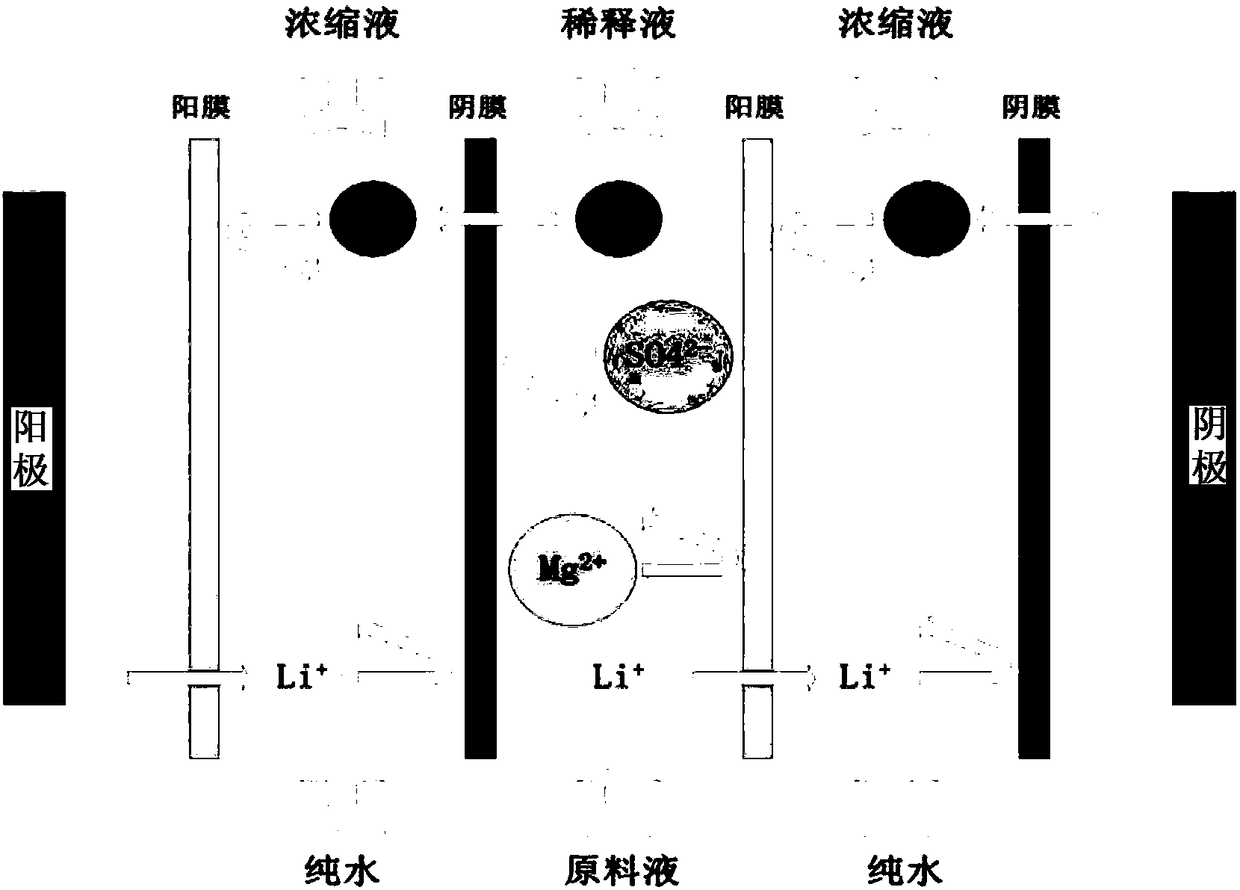 Method for directly preparing lithium carbonate from salt lake brine with high magnesium-to-lithium ratio