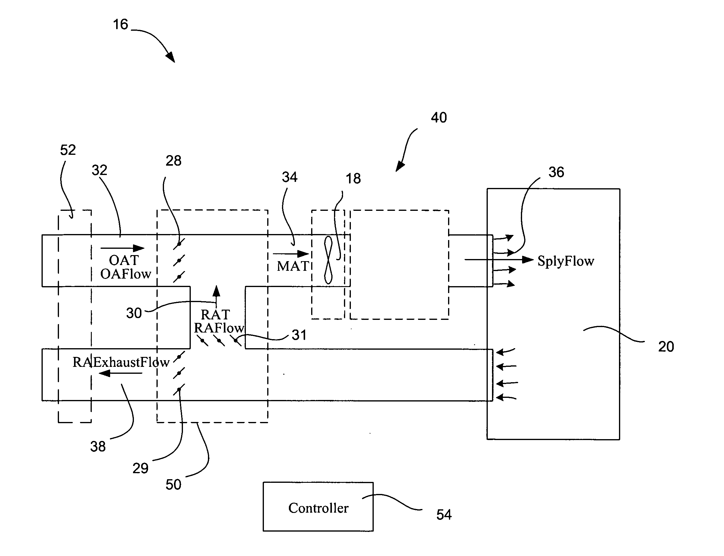 Virtual controller for mixed air low temperature protection of HVAC systems