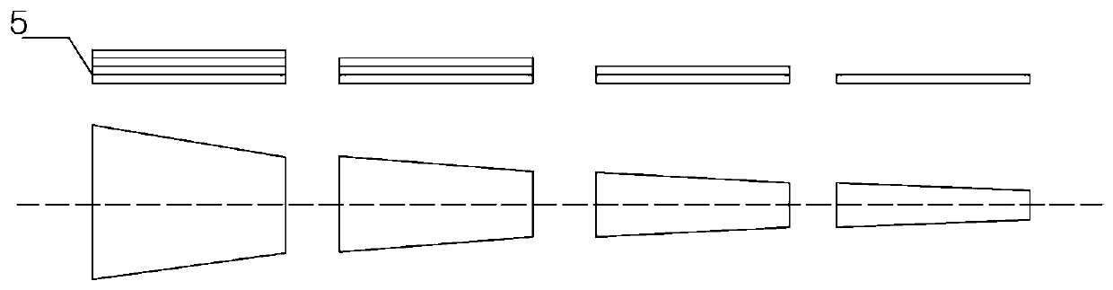 Continuous mold pressing manufacturing process of fan blade thermoplastic composite beam cap