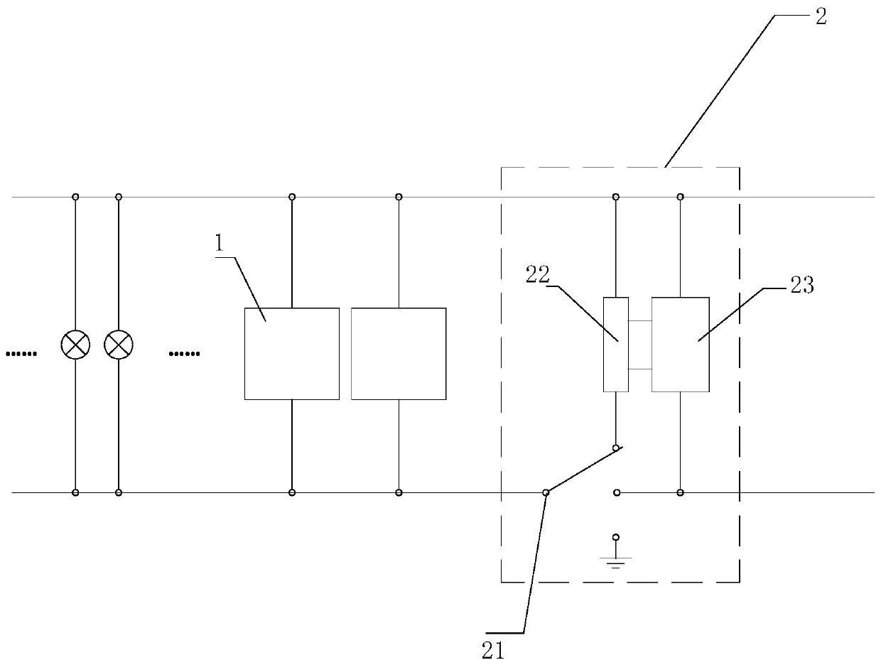 Control circuit of normally-on emergency lamp