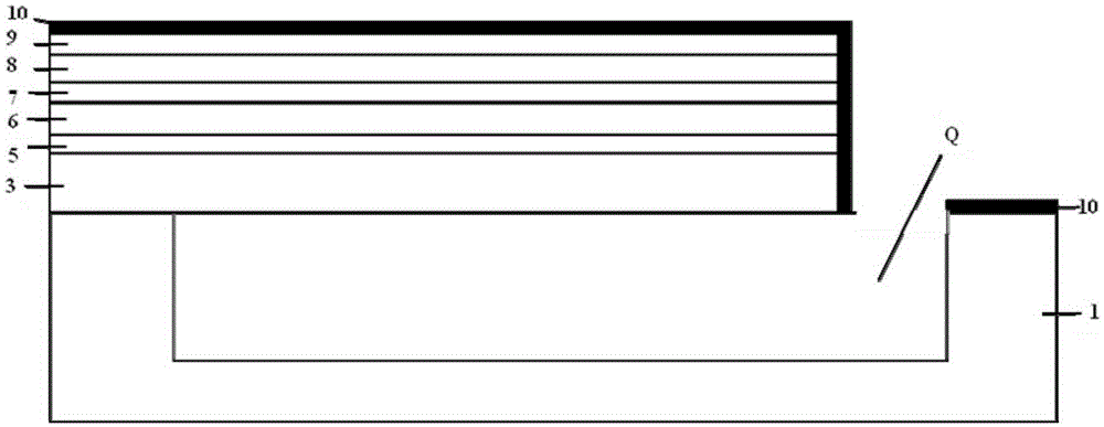 Multilayer piezoelectric thin film cantilever beam sensor and preparation method therefor