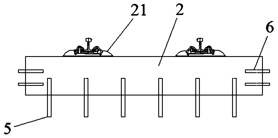 Beam end ballast blocking and sleeper system integrated device