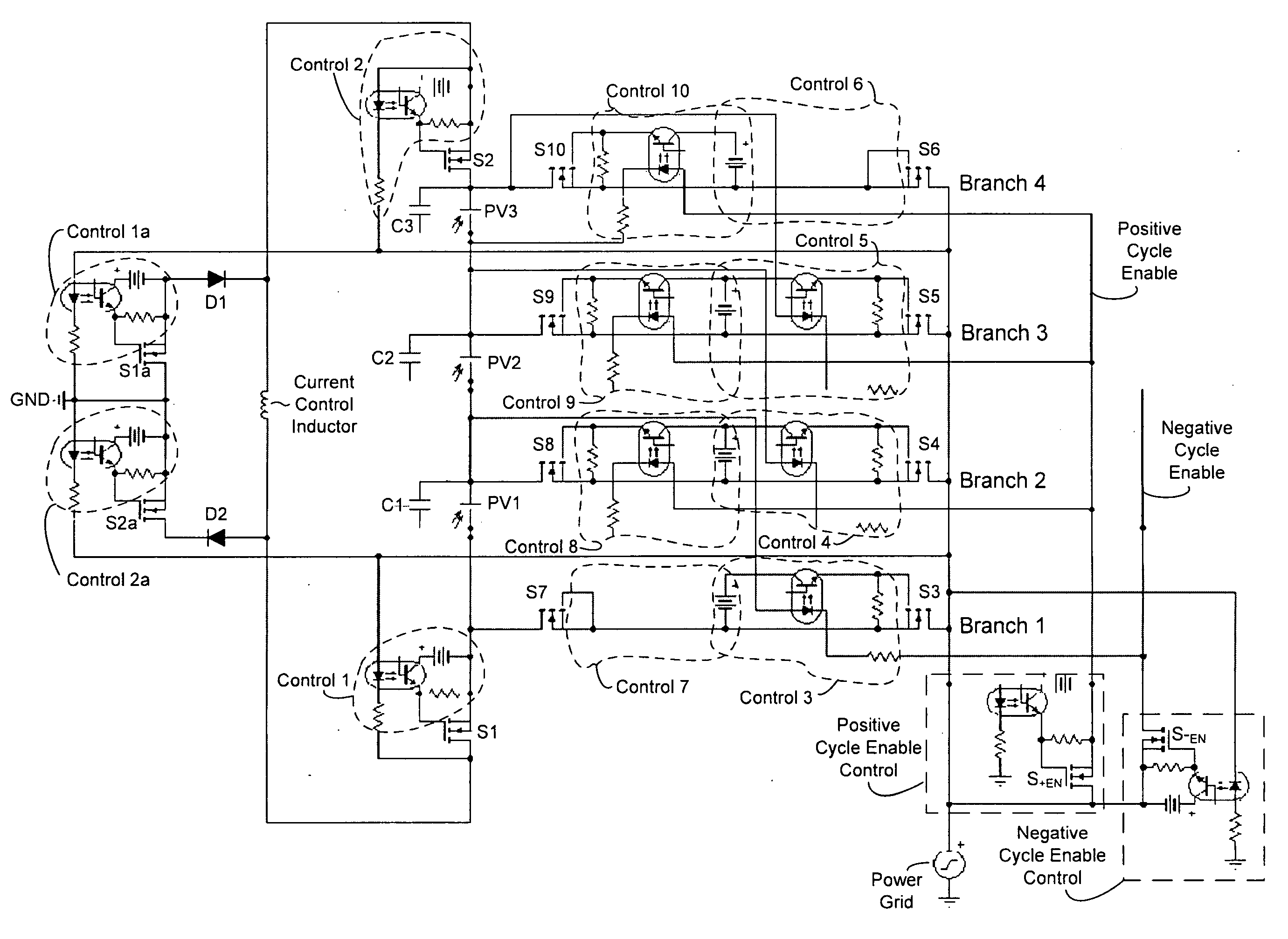 Photovoltaic ladder inverter