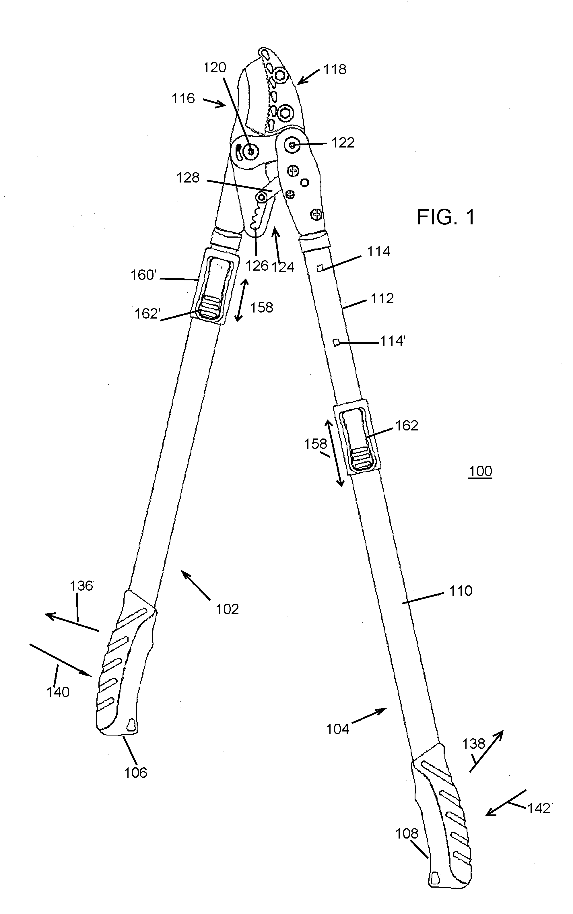 Ratchet pruner with dual pivot lubrication bolts