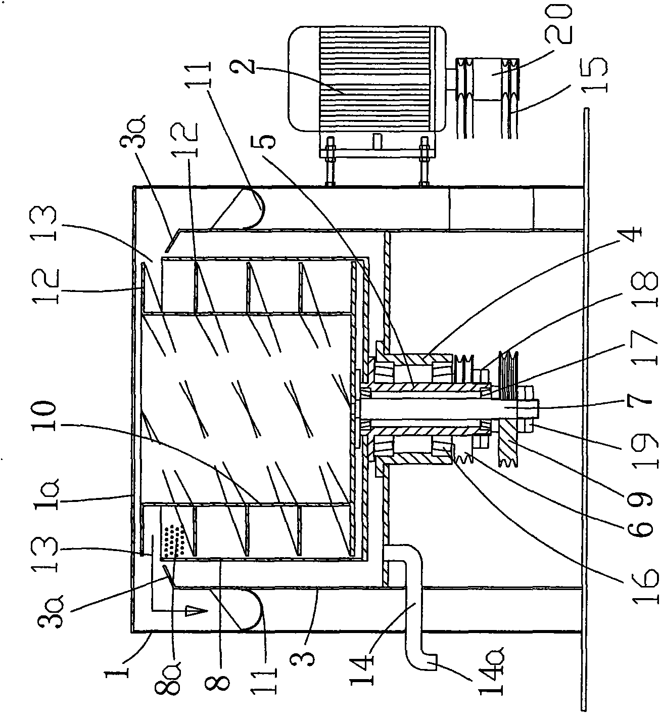 Double-speed automatic degreasing centrifuge