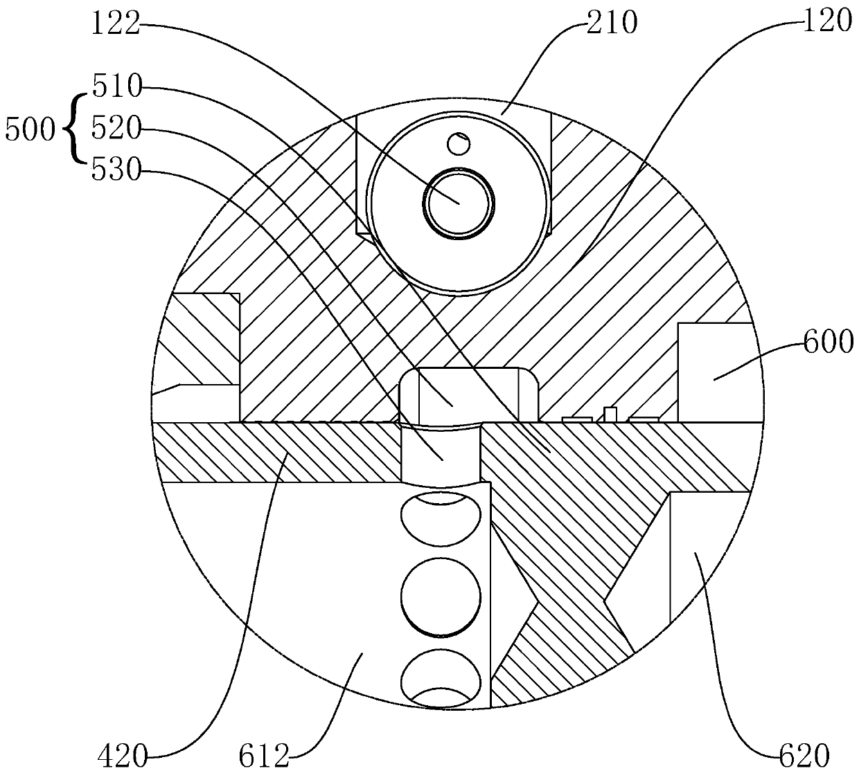 Press-shoot pressurization system and die-casting machine