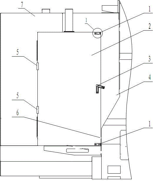 Permanent magnet door lock cooperation device for power distribution cabinet of machining center