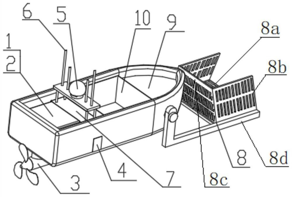 An intelligent self-powered water surface garbage cleaning system and working method