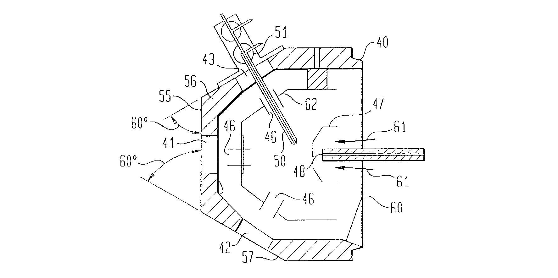 Ionization chamber for atmospheric pressure ionization mass spectrometry