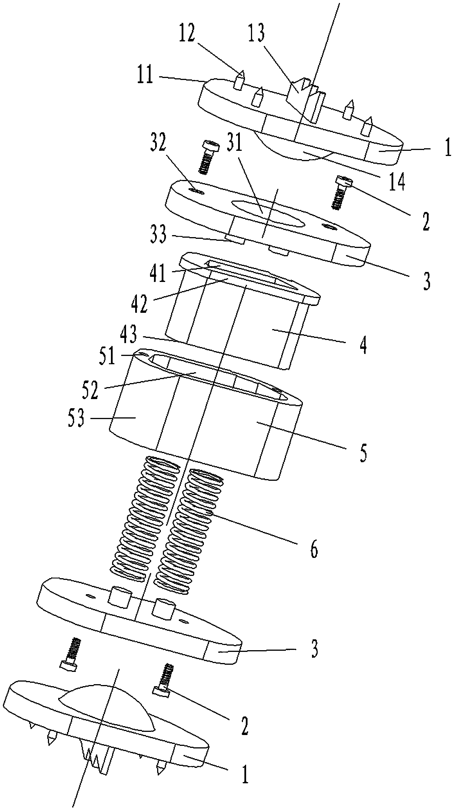 A combined artificial vertebral body