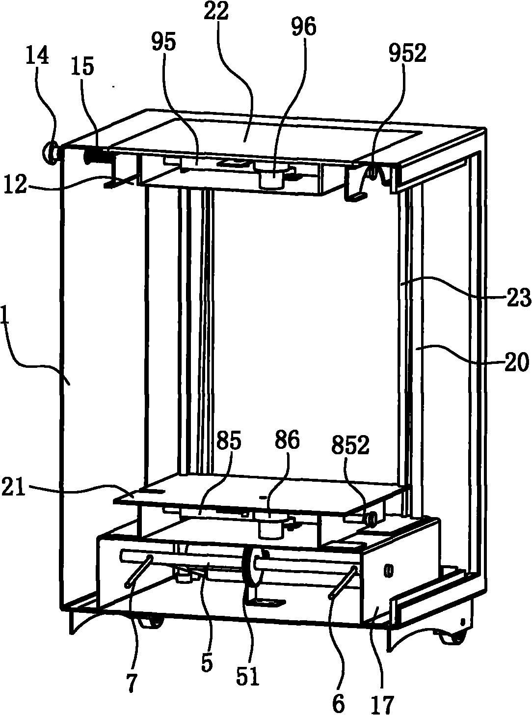 Elevating cabinet