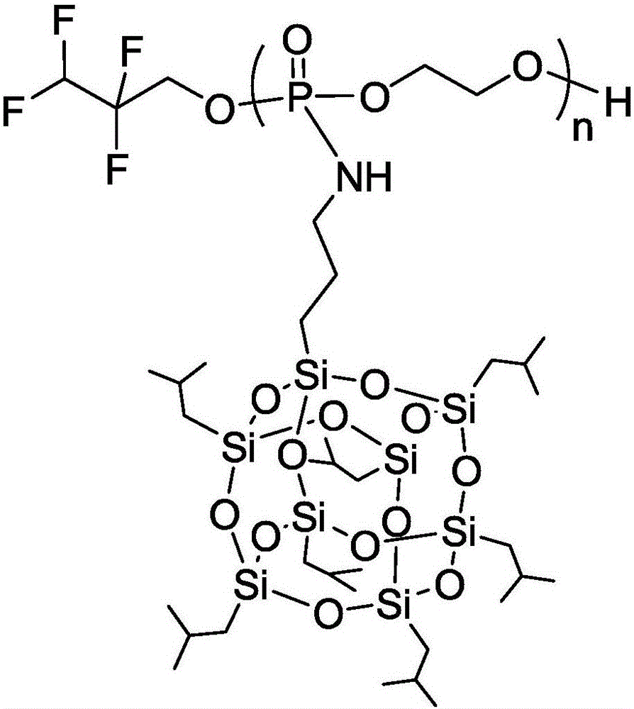 Polyphosphoester containing fluorine and silicon as well as preparation method and application thereof