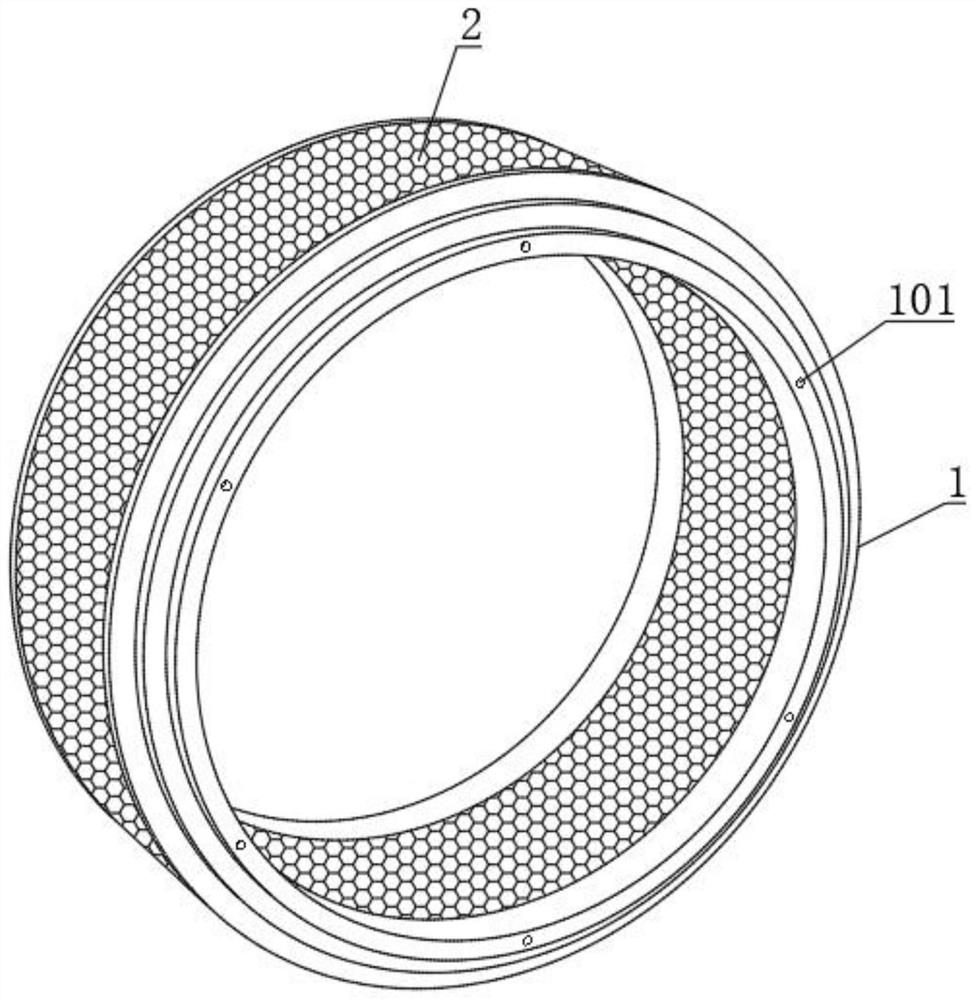 Inner sinking chamfer hole type feed granulator ring die