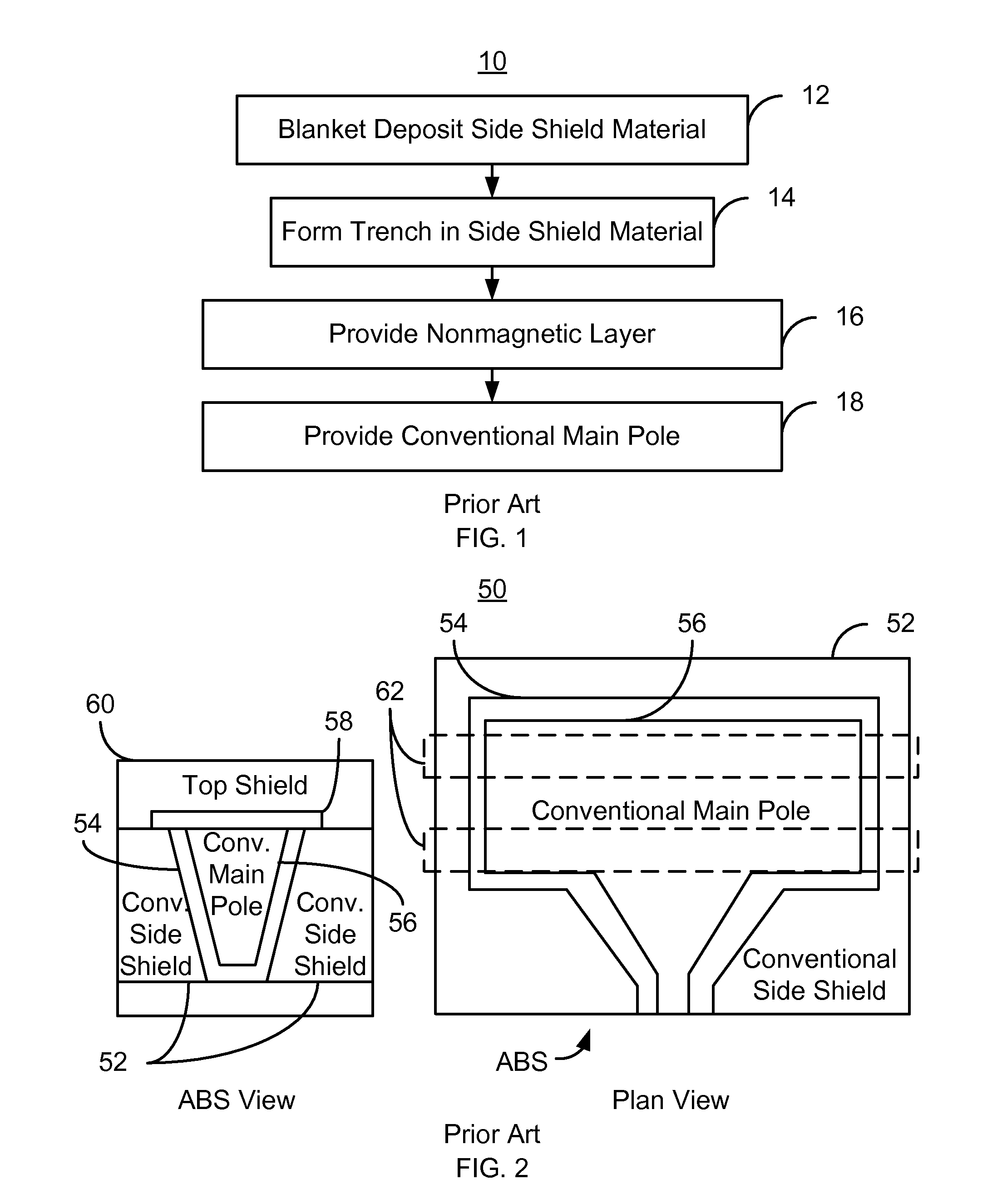 Magnetic recording transducer having side shields