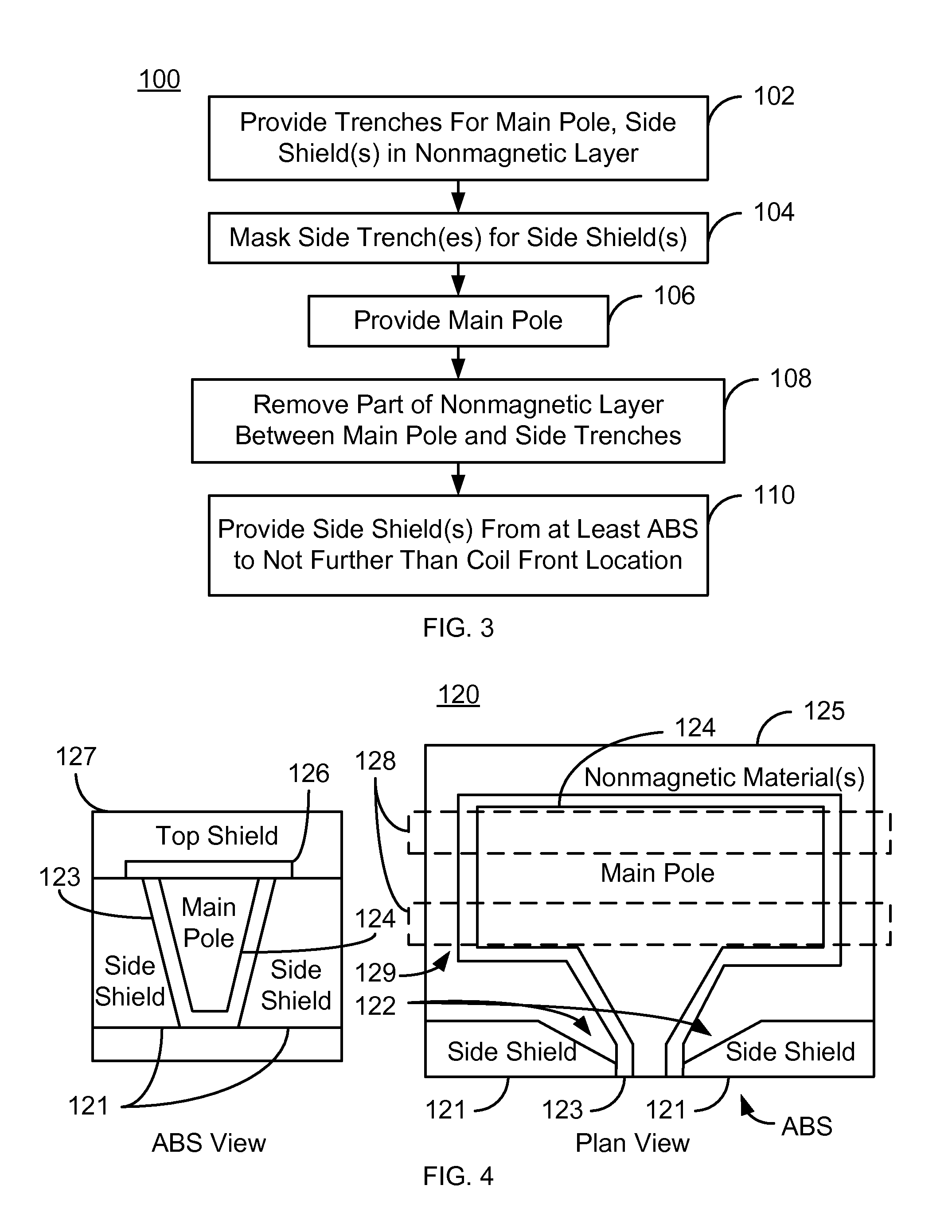 Magnetic recording transducer having side shields