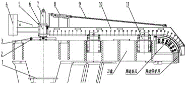 Positioning and detection device and method for shield machine cutter