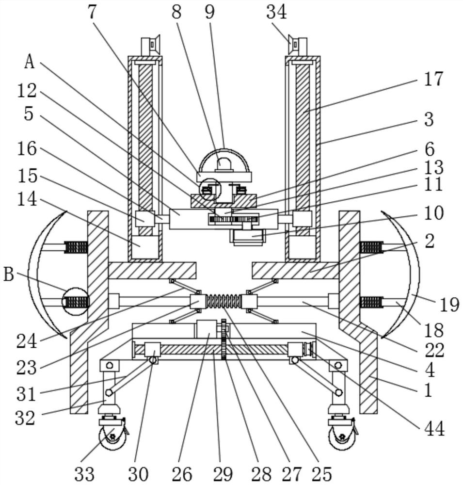 Garden monitoring equipment capable of achieving omnidirectional rotation