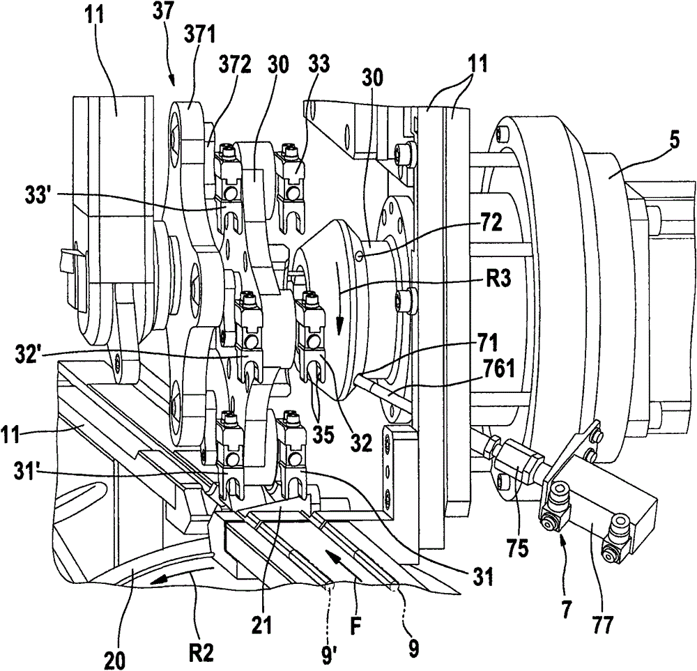 Cutting device for the tobacco industry and method for disabling the cutting device