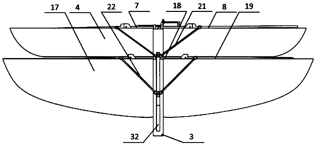 Bionic foldable double-wing flapping mechanism