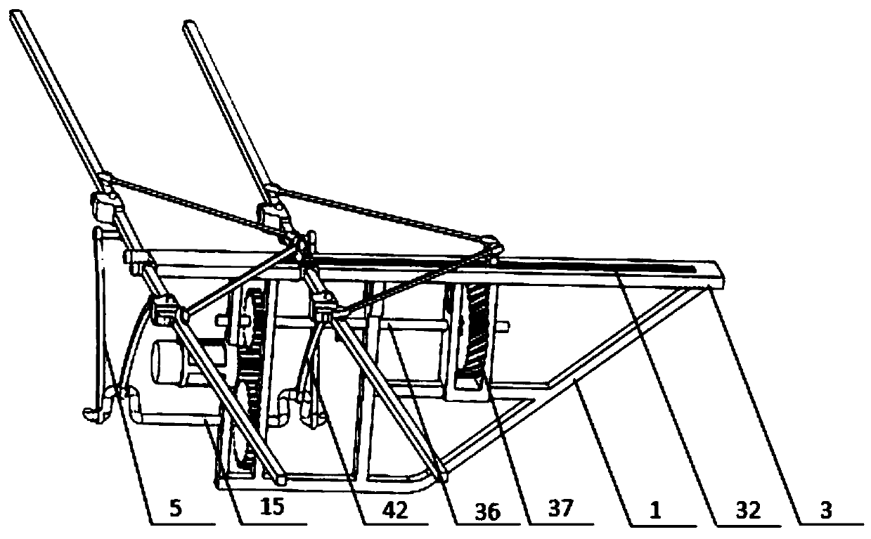 Bionic foldable double-wing flapping mechanism