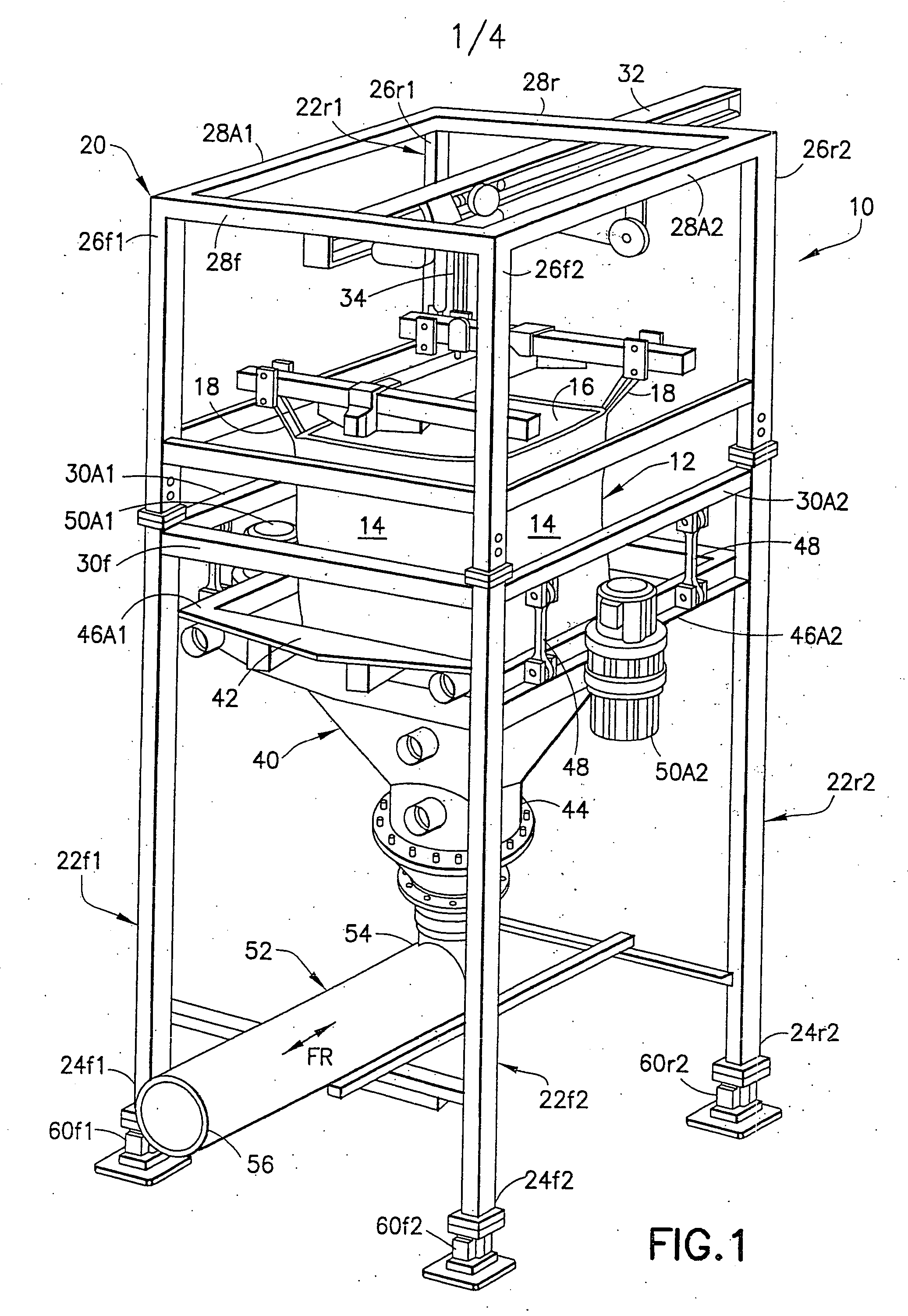 Bulk bag unloader with flow regulation