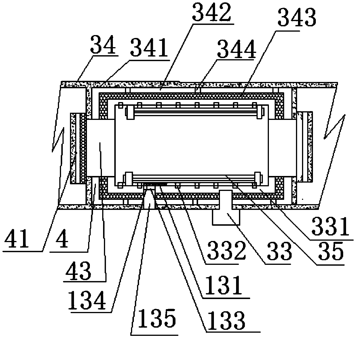 Automatic-opening/closing anticorrosive liquid-purification observation monitoring three-chamber vacuum furnace