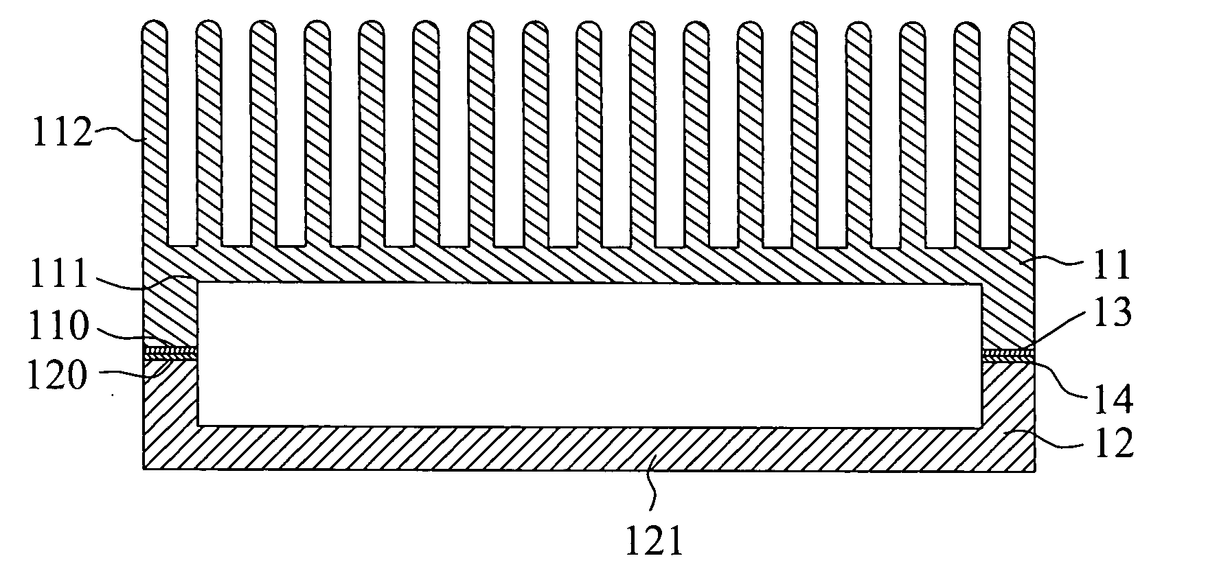 Heat sink and heat spreader bonding structure