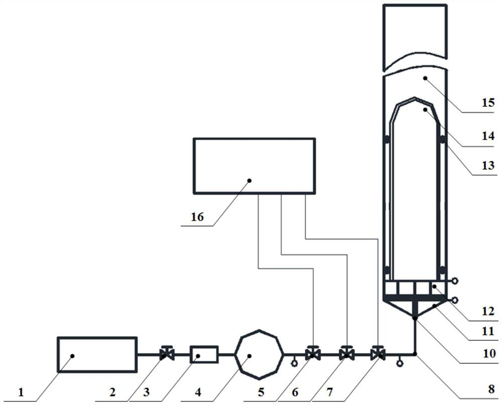 Vertical ejection scaling test device constructed based on high-pressure air