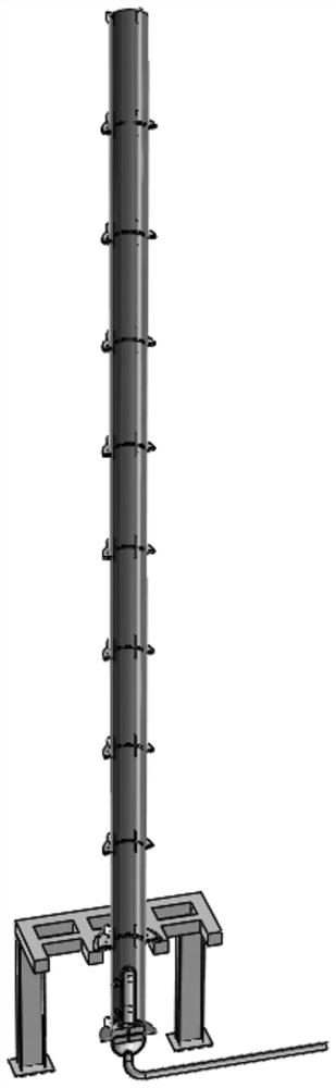 Vertical ejection scaling test device constructed based on high-pressure air