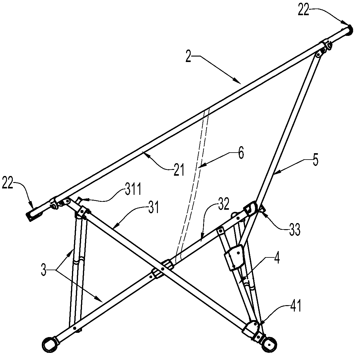 Up-turning folding chair