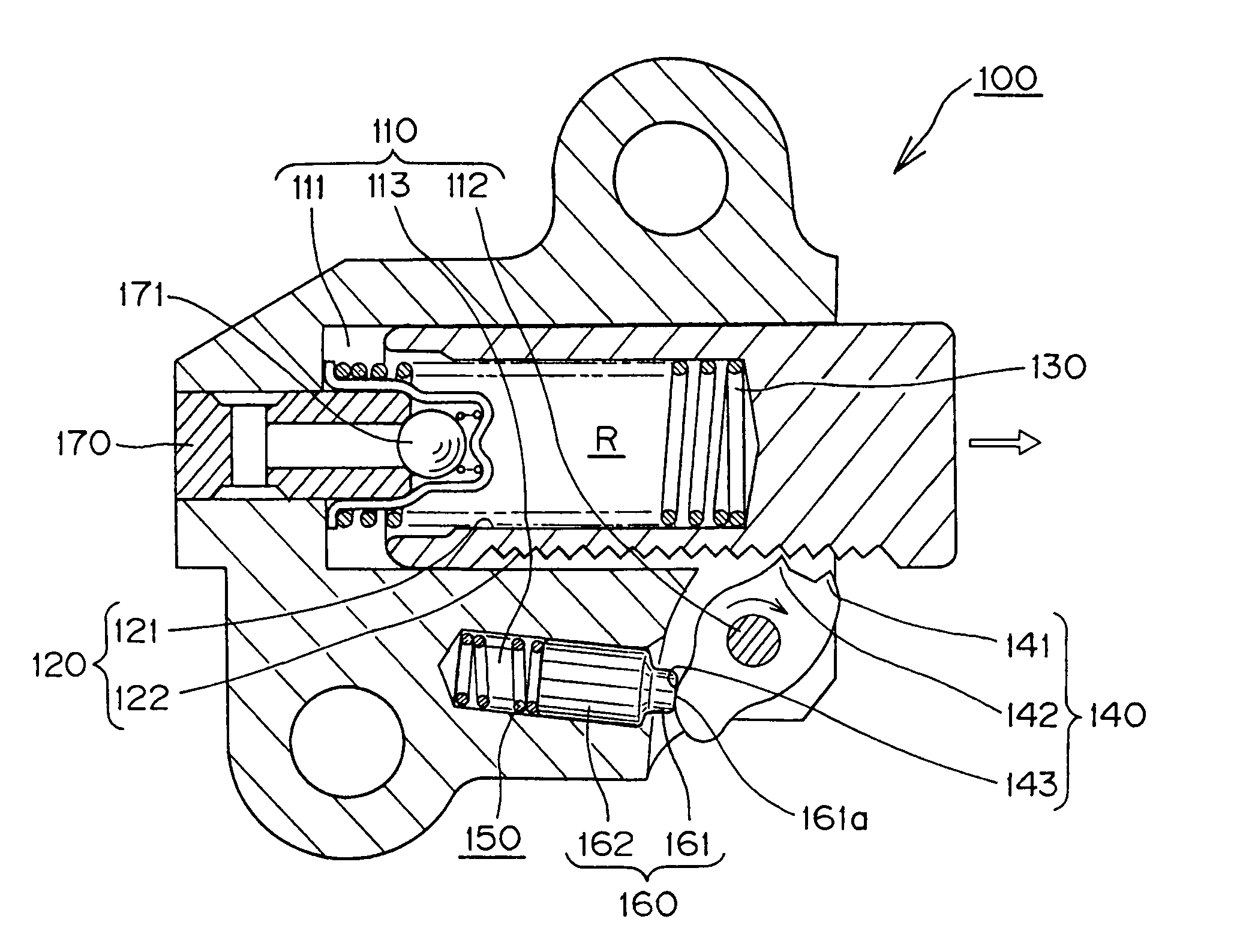 Ratchet type tensioner