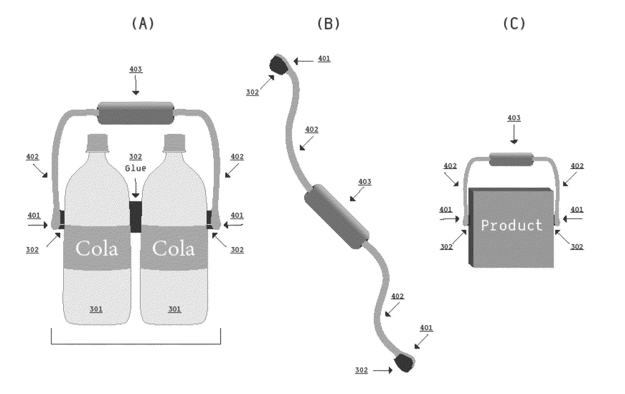 Assembly for Carrying Bottles and Cans