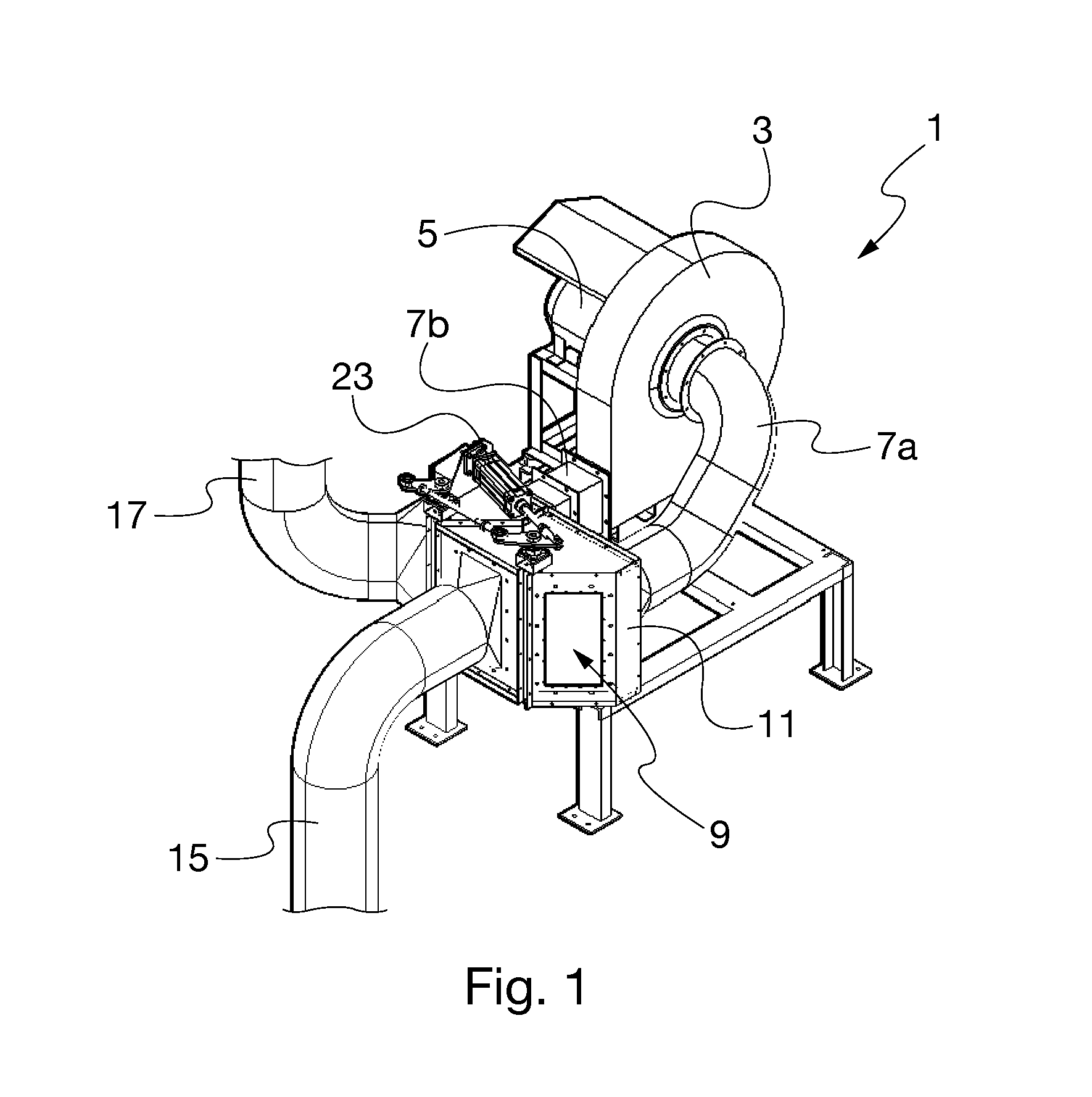 Ventilation unit for flow reversal