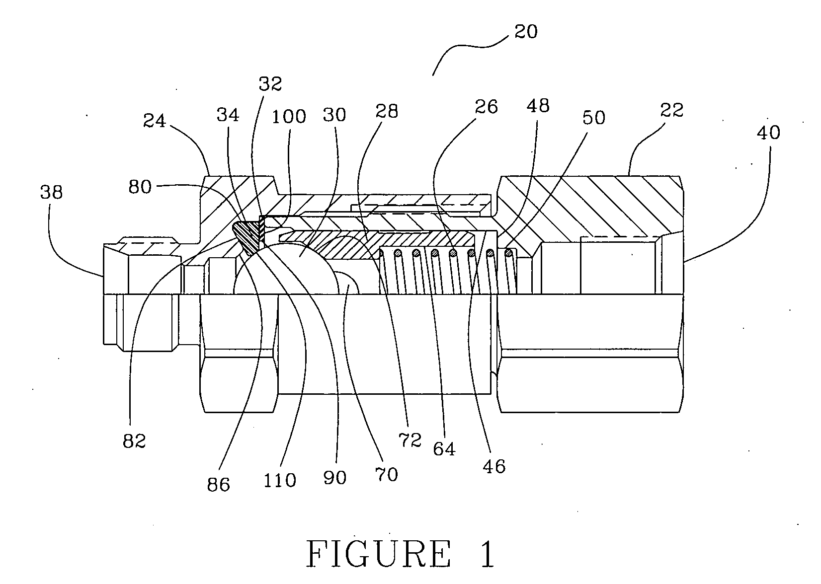 Floating ball check valve