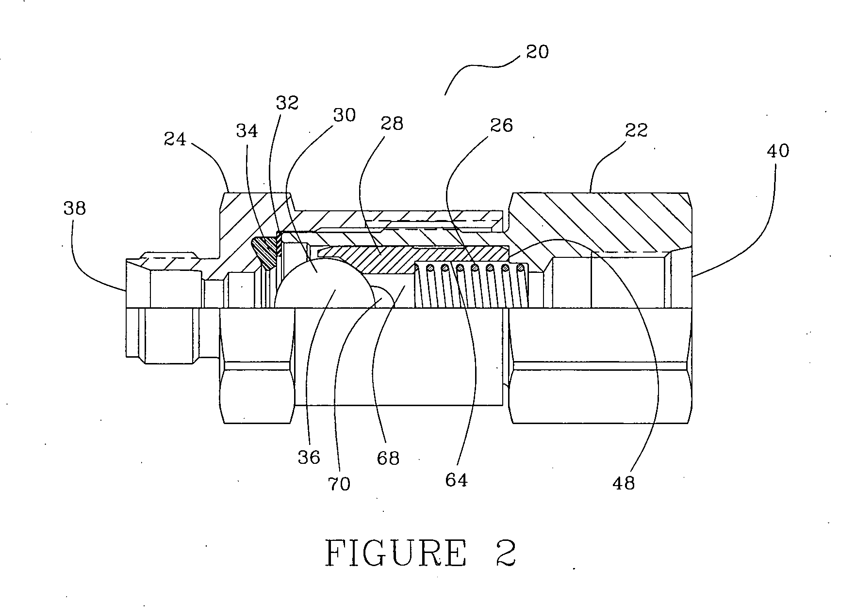 Floating ball check valve